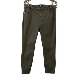 BUFFALO DAVID BITTON Soft Stretchy Ankle Cropped Length Skinny Jeans Pants Green